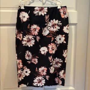 Floral Black and Pink Women's Skirt